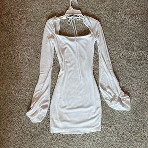 White Long Sleeve Dress